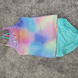 Nike 2pc swim pstel rainbow tank set